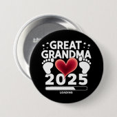 Badge Rond 7,6 Cm Grande grand-mère Chargement 2025 Faire-part de gr (Devant & derrière)