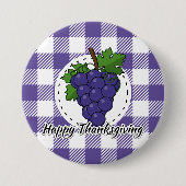 Badge Rond 7,6 Cm Grape on Violet Plaid (Devant)