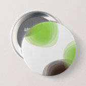 Badge Rond 7,6 Cm Graphique abstrait vert, moderne, simple, fleuri (Devant & derrière)