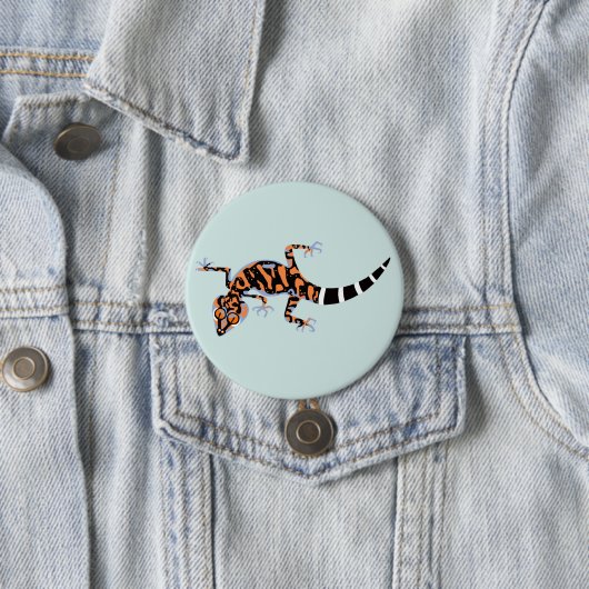 Badge Rond 7,6 Cm Graphique cool - GECKO - Faune - Lizard - (En situation)
