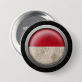 Badge Rond 7,6 Cm Graphique indonésien de disque de drapeau de (Devant & derrière)