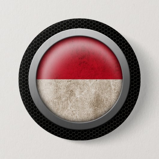 Badge Rond 7,6 Cm Graphique indonésien de disque de drapeau de (Devant)
