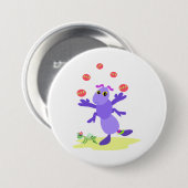 Badge Rond 7,6 Cm Grasshopper violet Jongler amusant Créature (Devant & derrière)