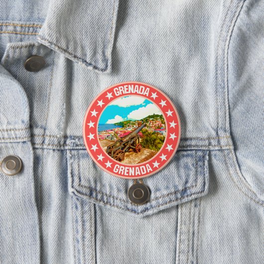 Badge Rond 7,6 Cm Grenade (En situation)