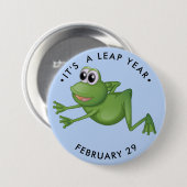 Badge Rond 7,6 Cm Grenouille à dessin de l'année de l'année de l'ann (Devant & derrière)