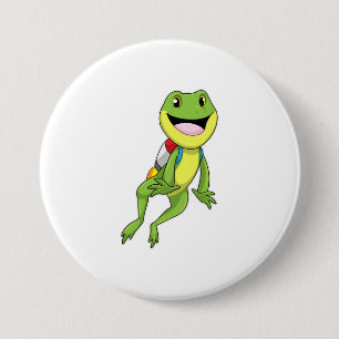 Badge Rond 7,6 Cm Grenouille avec Réacteur dorsal