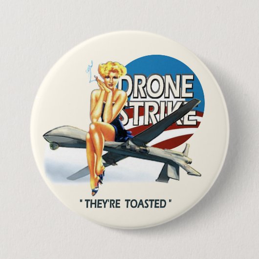 Badge Rond 7,6 Cm Grève de bourdon d'Obama (Devant)
