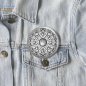 Badge Rond 7,6 Cm Gris dentée céramique (En situation)