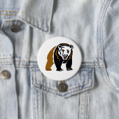 Badge Rond 7,6 Cm Grizzly bear (En situation)