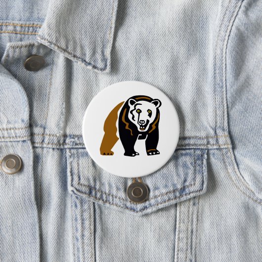 Badge Rond 7,6 Cm Grizzly bear (En situation)