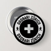 Badge Rond 7,6 Cm Grobari Zurich (Devant & derrière)
