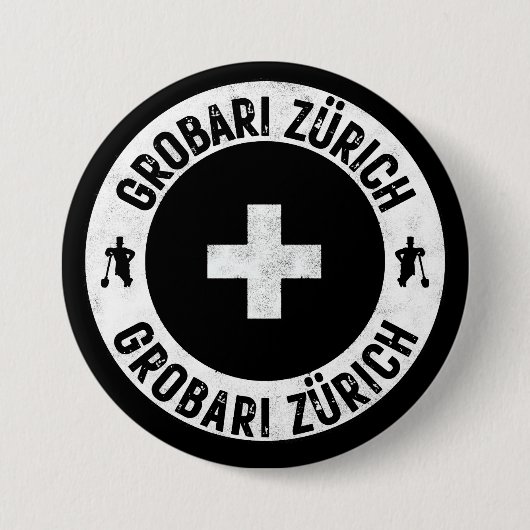 Badge Rond 7,6 Cm Grobari Zurich (Devant)