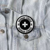 Badge Rond 7,6 Cm Grobari Zurich (En situation)