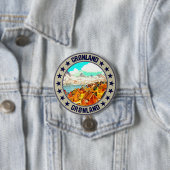 Badge Rond 7,6 Cm Groenland (En situation)