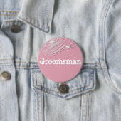 Badge Rond 7,6 Cm Groomsman de Cobwebs et d'araignées blanches (En situation)