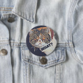 Badge Rond 7,6 Cm Grouchy Grumpy Cat Drôle Quoi ? (En situation)