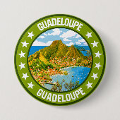 Badge Rond 7,6 Cm Guadeloupe (Devant)