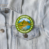 Badge Rond 7,6 Cm Guadeloupe (En situation)
