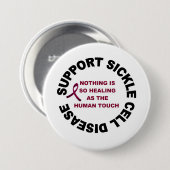 Badge Rond 7,6 Cm Guérison et appui de drépanocyte (Devant & derrière)