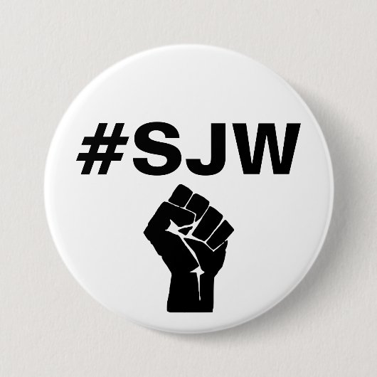 Badge Rond 7,6 Cm Guerrier de justice sociale de #SJW (Devant)