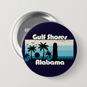 Badge Rond 7,6 Cm Gulf Shores Beach Alabama
