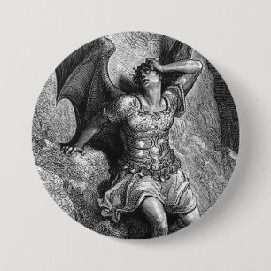 Badge Rond 7,6 Cm Gustave Dore Paradise perdu