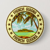 Badge Rond 7,6 Cm Guyane (Devant)