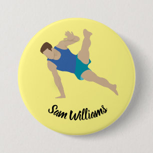 Badge Rond 7,6 Cm Gymnaste masculin