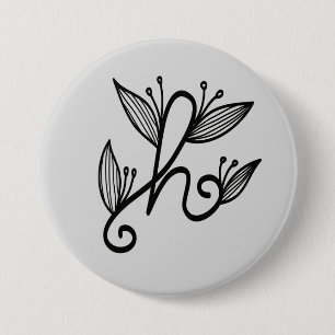 Badge Rond 7,6 Cm h manuscrit