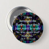 Badge Rond 7,6 Cm H.P. Bouton de citation de Lovecraft (Devant & derrière)