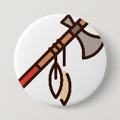 Badge Rond 7,6 Cm hache (Devant)