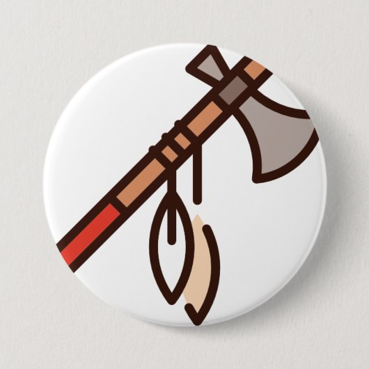 Badge Rond 7,6 Cm hache (Devant)