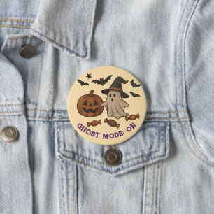 Badge Rond 7,6 Cm Halloween éffrayante - Fantômes, chauves-souris et