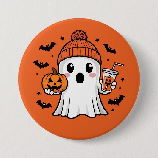 Badge Rond 7,6 Cm Halloween fantôme mignon (Devant)