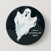 Badge Rond 7,6 Cm Halloween Ghost Pin (Devant)