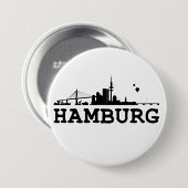 Badge Rond 7,6 Cm Hambourg Button / Feker / Pin (Devant & derrière)