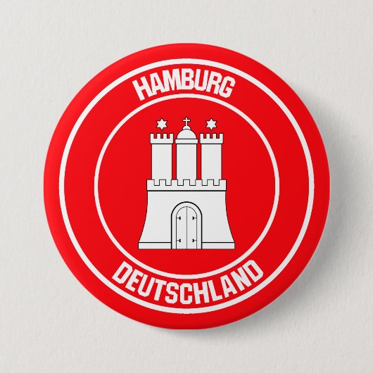 Badge Rond 7,6 Cm Hamburg Round Emblem (Devant)