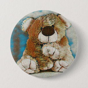Badge Rond 7,6 Cm HAMbWG - Bouton - Ours en peluche