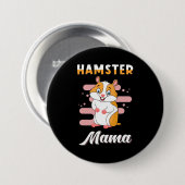 Badge Rond 7,6 Cm Hamster Mama (Devant & derrière)