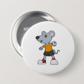 Badge Rond 7,6 Cm Handball de souris (Devant & derrière)