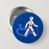 Badge Rond 7,6 Cm Handicap invisible / Visible  (Devant & derrière)