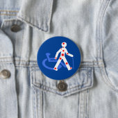 Badge Rond 7,6 Cm Handicap invisible / Visible  (En situation)