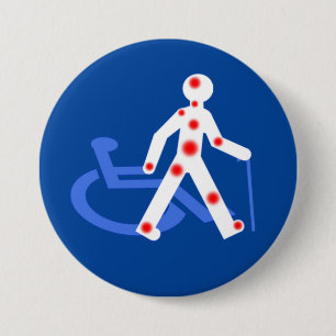 Badge Rond 7,6 Cm Handicap invisible / Visible