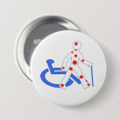 Badge Rond 7,6 Cm Handicap invisible / visible (Devant & derrière)