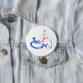 Badge Rond 7,6 Cm Handicap invisible / visible (En situation)