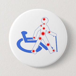 Badge Rond 7,6 Cm Handicap invisible / visible