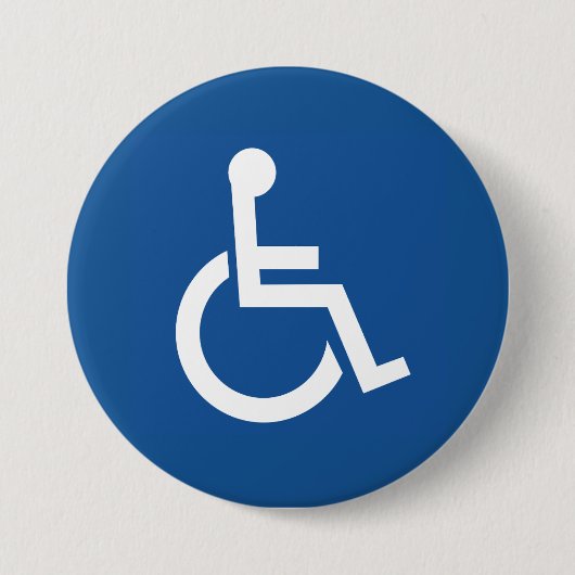 Badge Rond 7,6 Cm Handicapé (Devant)