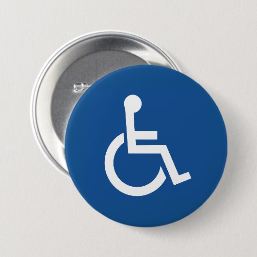 Badge Rond 7,6 Cm Handicapé (Devant & derrière)