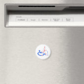 Badge Rond 7,6 Cm Handige Invaliditeit / Magneet (Insitu (Vaatwasser))