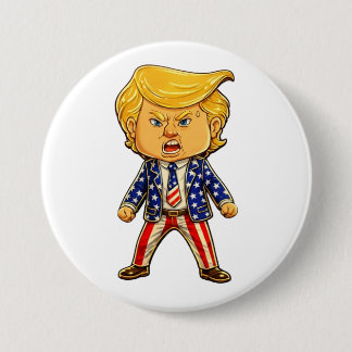 Badge Rond 7,6 Cm Happy Trump Lapel Pin MAGA US Flag Patriotic Meme